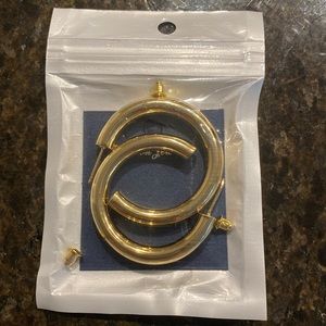 Gold hoop earring